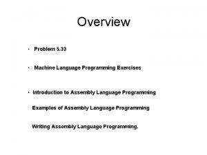 Assembly language exercises