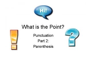 2 point punctuation