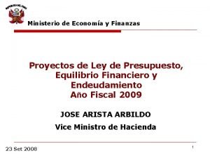Ministerio de Economa y Finanzas Proyectos de Ley