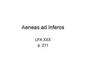 Aeneas ad inferos translation