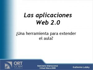 Las aplicaciones Web 2 0 Una herramienta para