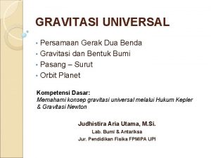 Persamaan gerak gravitasi