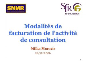 Modalits de facturation de lactivit de consultation Milka