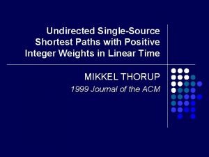 Undirected SingleSource Shortest Paths with Positive Integer Weights
