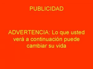 Publicidad de advertencia