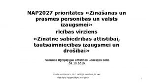 NAP 2027 priorittes Zinanas un prasmes personbas un