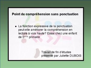Ponctuation expressive
