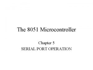 Serial ports in 8051