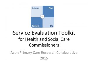 Nhs service evaluation toolkit