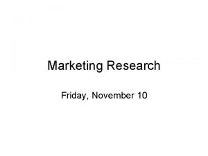 Marketing research roles