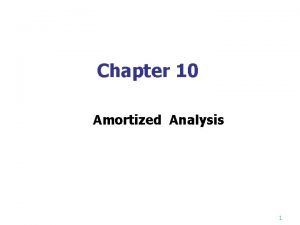 Chapter 10 Amortized Analysis 1 An example push