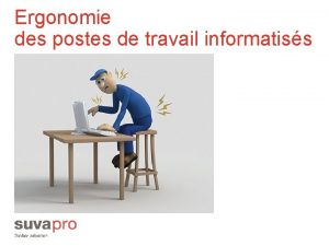 Ergonomie des postes de travail informatiss Objectifs de