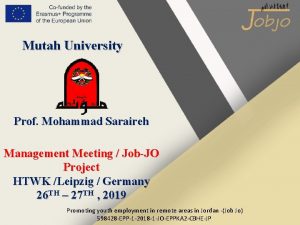 Mutah University Prof Mohammad Saraireh Management Meeting JobJO