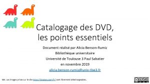 Catalogage des DVD les points essentiels Document ralis