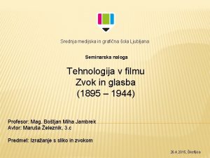 Srednja medijska in grafina ola Ljubljana Seminarska naloga