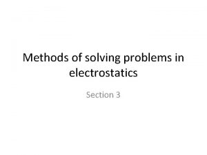 Method of inversion electrostatics