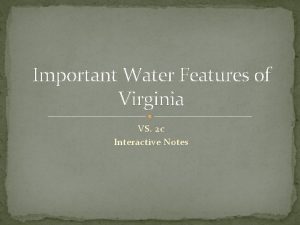 Water features of virginia