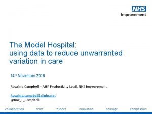 Model hospital data