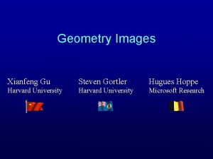 Geometry Images Xianfeng Gu Steven Gortler Hugues Hoppe