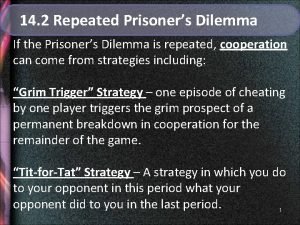 Tit for tat strategy
