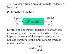 Open loop transfer function