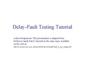 Acknowledgement presentation Acknowledgement presentation