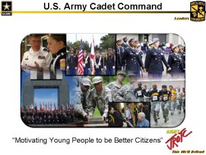 U S Army Cadet Command Leaders for Life