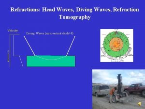 Refractions Head Waves Diving Waves Refraction Tomography Velocity