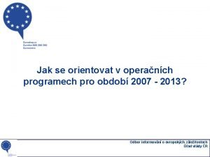 Jak se orientovat v operanch programech pro obdob