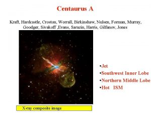 Centaurus A Kraft Hardcastle Croston Worrall Birkinshaw Nulsen