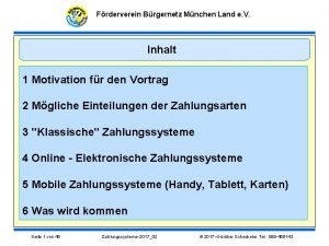 Frderverein Brgernetz Mnchen Land e V Inhalt 1