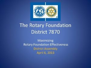 A Guide to The Rotary Foundation Donor Recognition