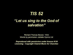 Let us sing to the god of salvation