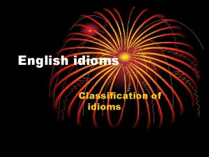 Classification of idioms