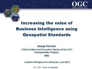 Geospatial business intelligence
