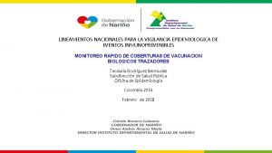 LINEAMIENTOS NACIONALES PARA LA VIGILANCIA EPIDEMIOLOGICA DE EVENTOS