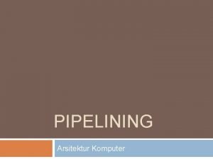 Pipelining dalam arsitektur komputer