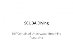 SCUBA Diving Self Contained Underwater Breathing Apparatus PADI