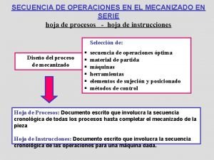 Secuencia de operaciones