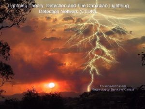 Canadian lightning detection network