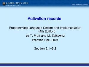 Activation record c++