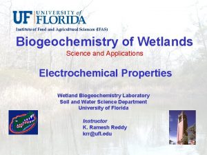 Institute of Food and Agricultural Sciences IFAS Biogeochemistry