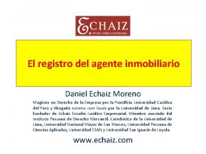 Daniel echaiz moreno