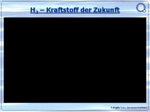 H 2 Kraftstoff der Zukunft Reg EnTeam Gymnasium