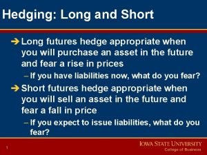 Short hedge futures Short hedge futures