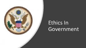 Ethics in government