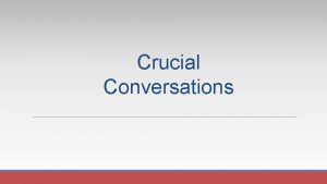Crucial conversations planner