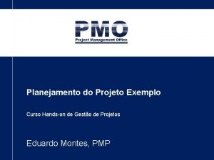 Planejamento do Projeto Exemplo Curso Handson de Gesto