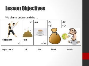 Lesson Objectives We aim to understand the f