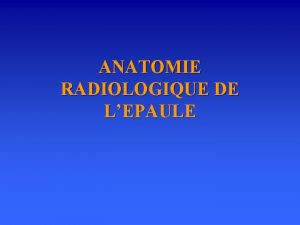 Incidence de garth epaule Incidence de garth epaule